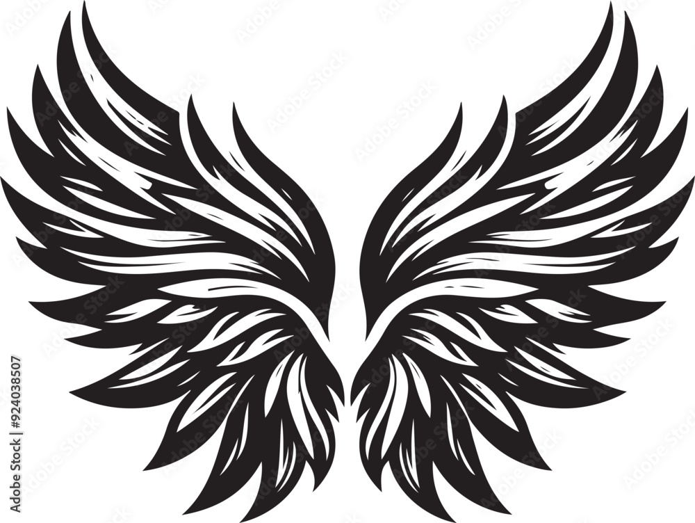 Obraz premium eagle with wings vector illustration 