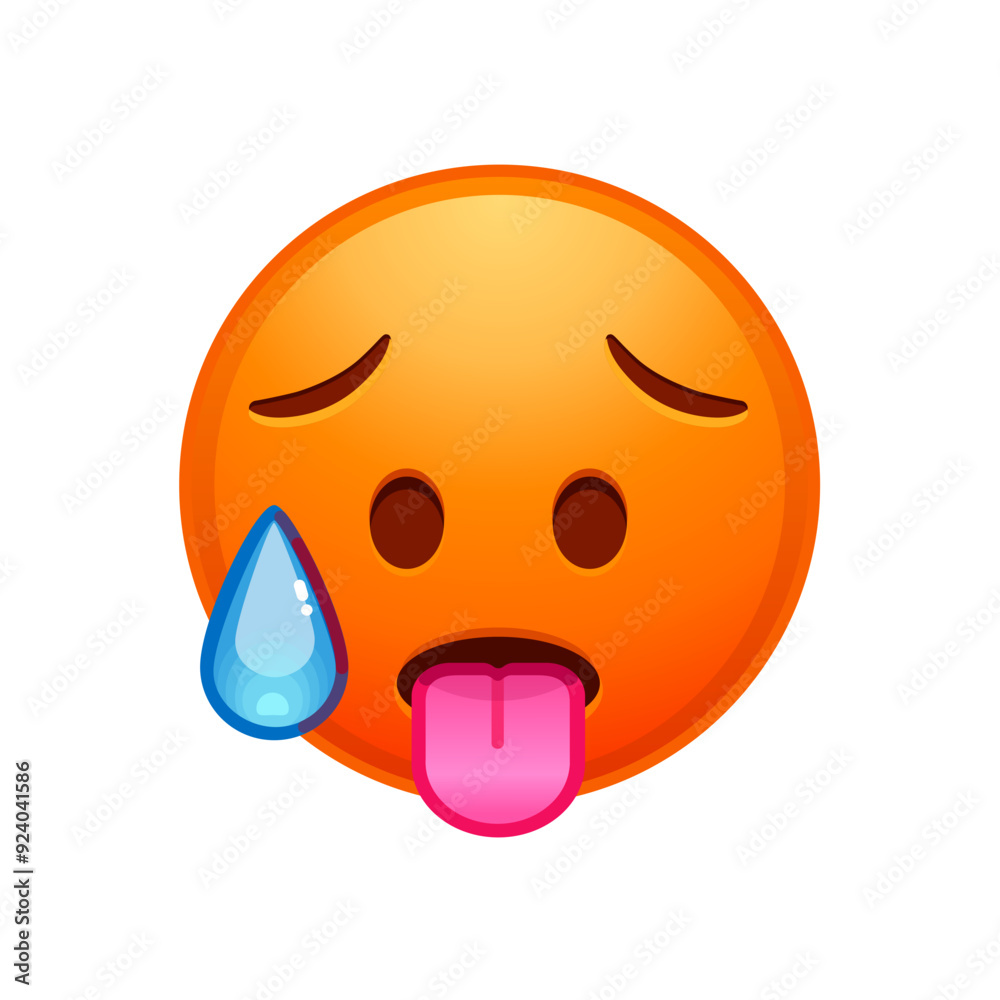 Fototapeta premium Exhausted Face Emoji