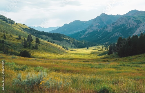 side profile view of an alpine mountain in the rocky mountains