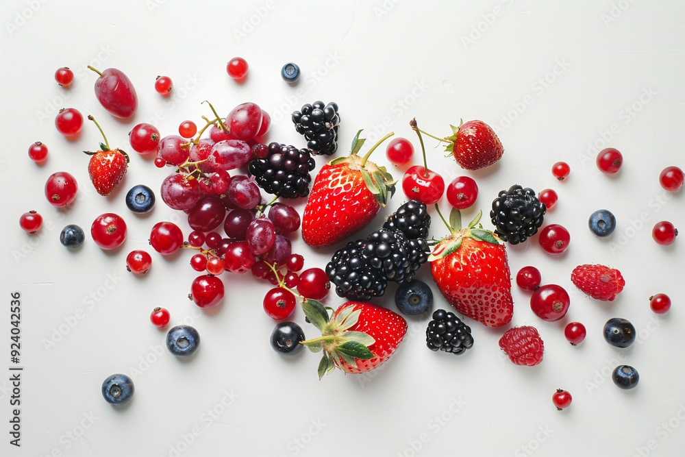 A Colorful Arrangement of Fresh Berries A Colorful Arrangement of Fresh Berries