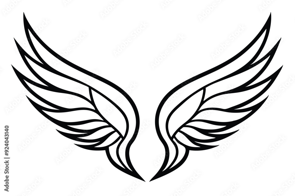 Fototapeta premium eagle with wings vector illustration 
