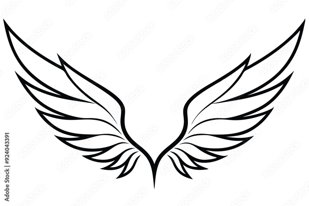 Obraz premium eagle with wings vector illustration