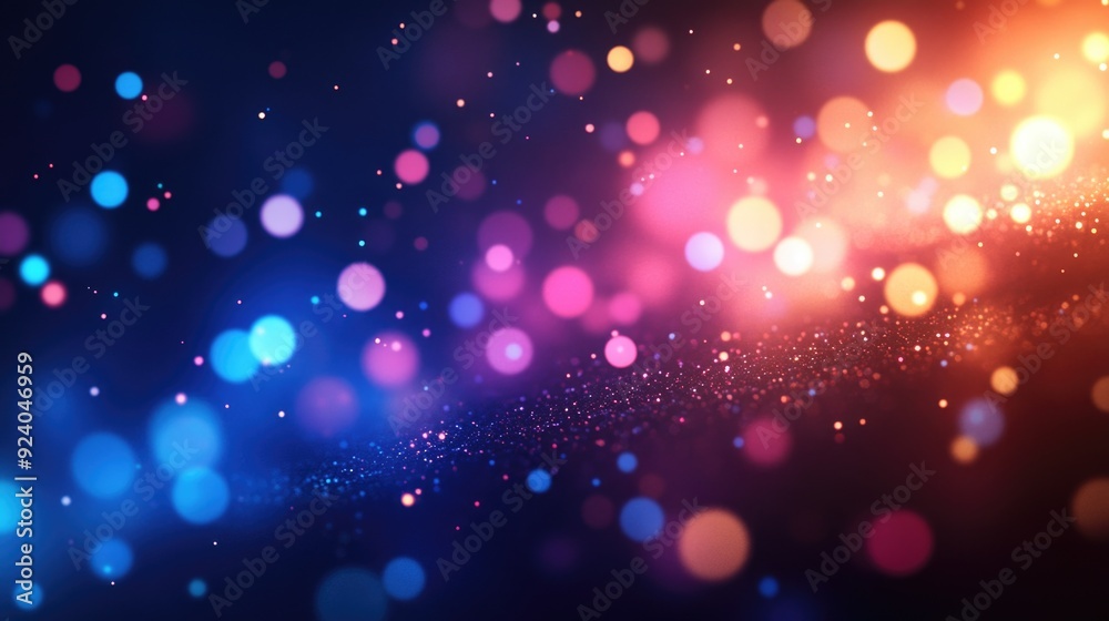 Colorful bokeh lights create a stunning visual effect for marketing materials Colorful bokeh lights create a stunning visual effect for marketing materials