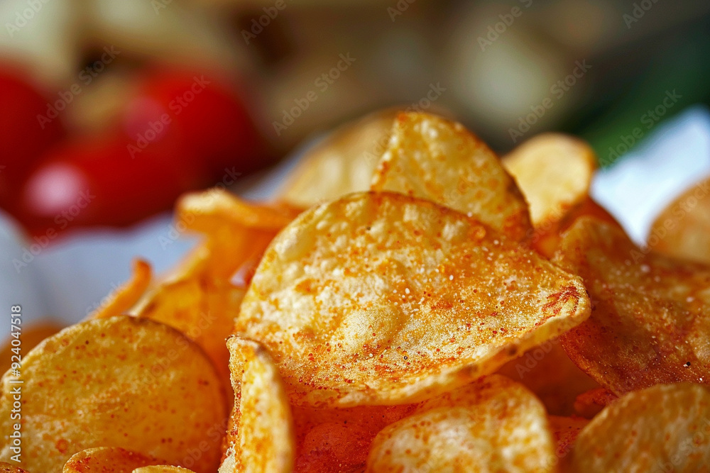 Close-up of Crispy Potato Chips Close-up of Crispy Potato Chips
