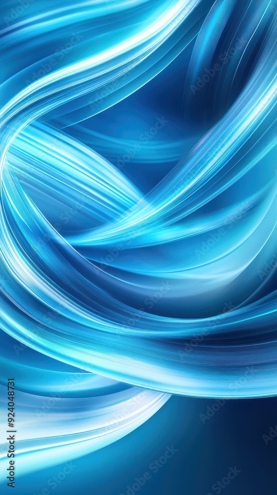 Fototapeta premium Complex 3D loop with intertwined ribbons of light, designed to evoke a sense of energy and motion, perfect for dynamic digital backgrounds