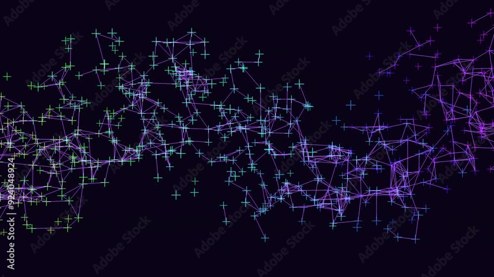 An image depicting a network of interconnected dots, representing nodes, with lines symbolizing connections. Color variations indicate context An image depicting a network of interconnected dots, representing nodes, with lines symbolizing connections. Color variations indicate context
