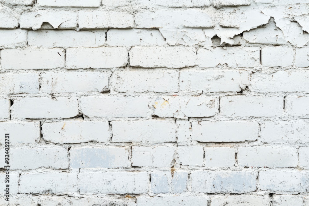White painted old brick Wall panoramic background , ai White painted old brick Wall panoramic background , ai