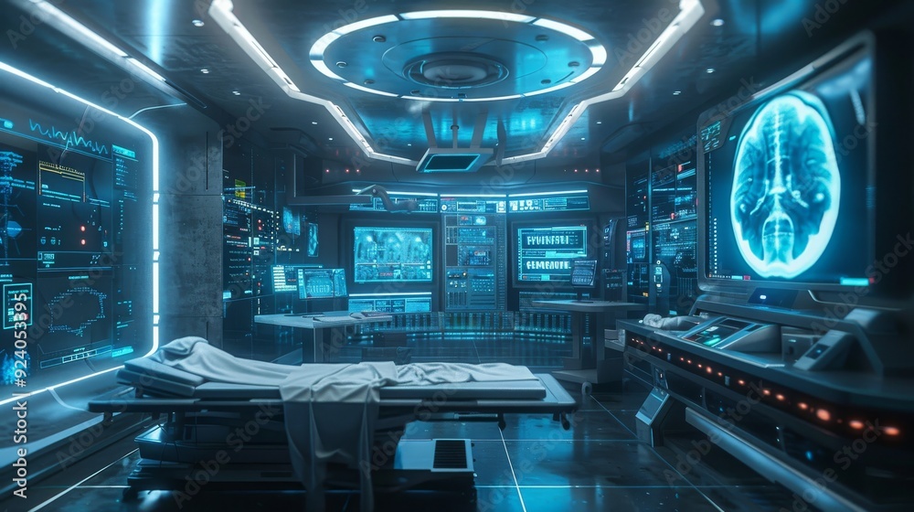 Smart Hospital of the Future: A futuristic hospital with AI-assisted diagnostics, robotic surgery, and personalized patient care solutions. Smart Hospital of the Future: A futuristic hospital with AI-assisted diagnostics, robotic surgery, and personalized patient care solutions.