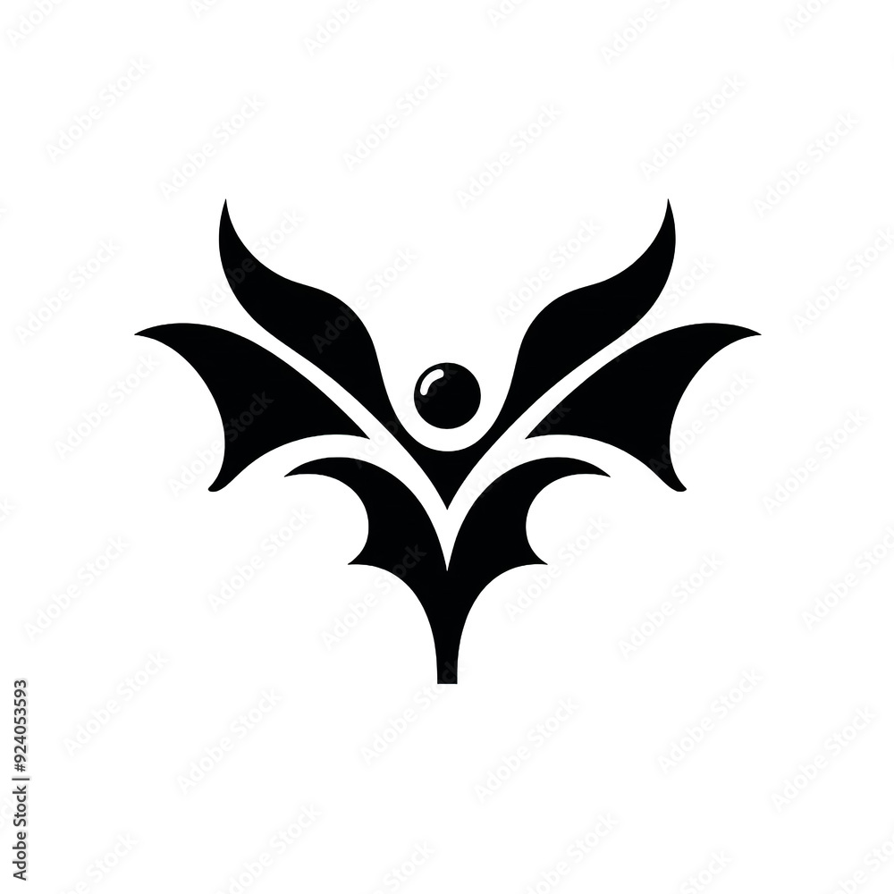 Minimalist holly berries logo silhouette on white background Minimalist holly berries logo silhouette on white background