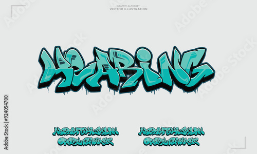 Modern Abstract t Art Graffiti Style Vector Illustration