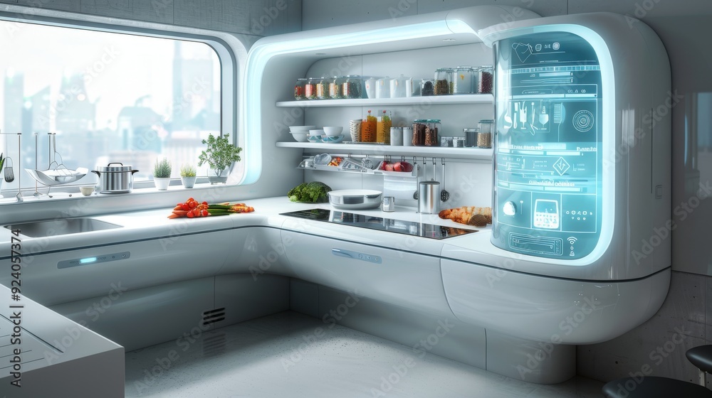 Smart Kitchen with Robotic Chef: A kitchen equipped with a robotic chef ...