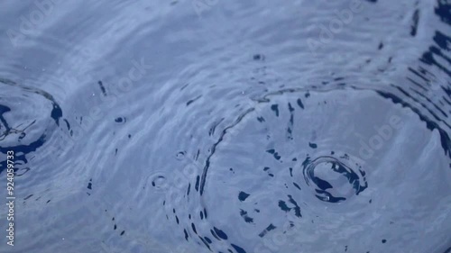 drops of water on a blue background