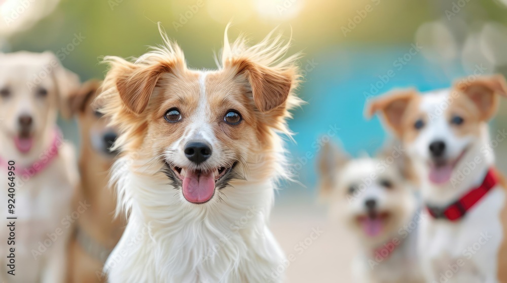 An enchanting pet fair where visitors borrow dogs for a day, experiencing joy and companionship as they explore outdoor adventures together An enchanting pet fair where visitors borrow dogs for a day, experiencing joy and companionship as they explore outdoor adventures together