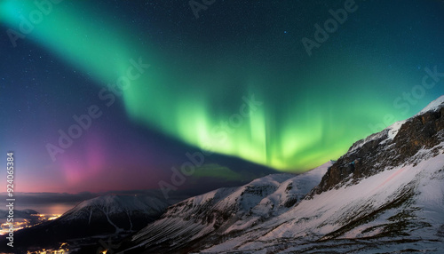 Aurora in the mountains