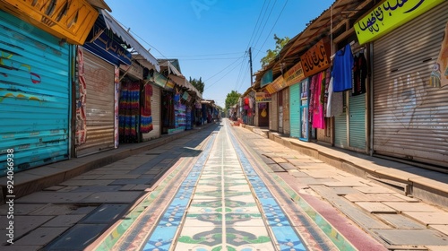 A once-bustling marketplace now deserted, the remnants of forgotten trades and vibrant culture fading into history
