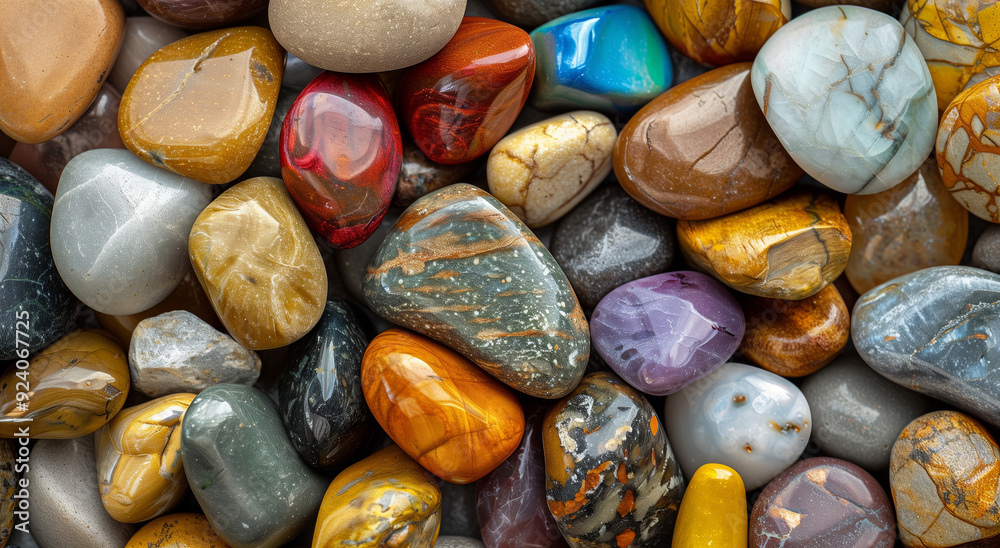 Shiny glossy colourful stones Shiny glossy colourful stones