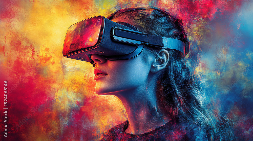A vibrant virtual reality collage A vibrant virtual reality collage