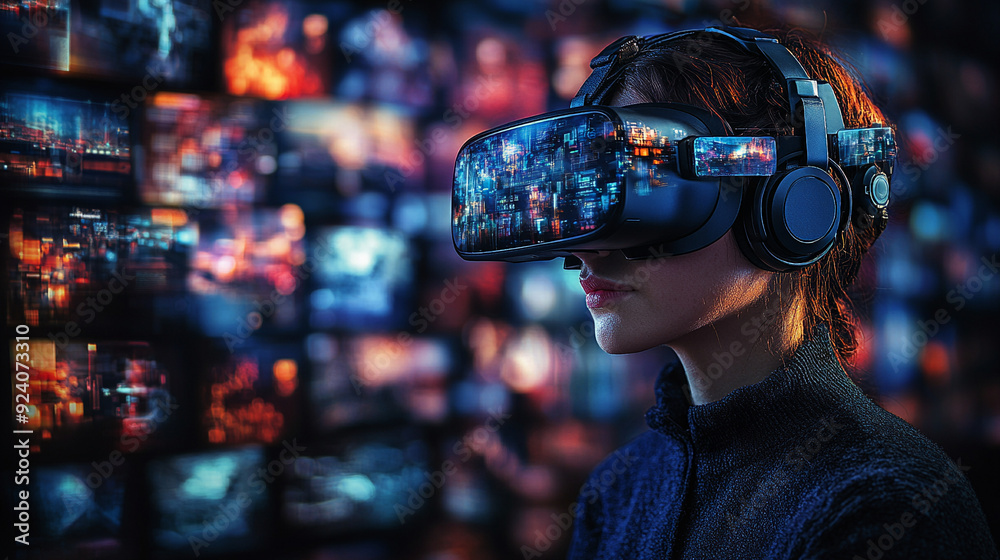 A virtual reality collage with educational VR experience A virtual reality collage with educational VR experience