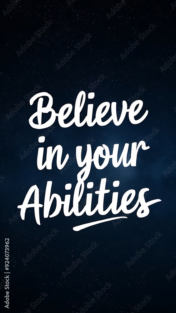 Fototapeta premium Believe in your abilities (T-shirt Design Motivational Quote, Illustartion,Typography,Banner,Poster)