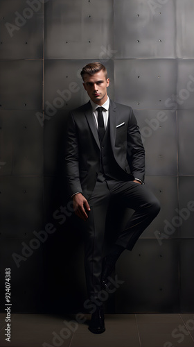 Monochromatic Elegance: An Industrial Modern GQ Photoshoot Capturing Chic Sophistication