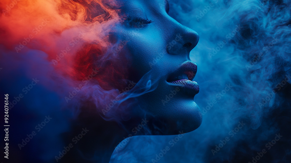 Smoke Cloud Woman Appearing Addiction Vape Thoughts Mental Health Therapy Psychology Mind Smoke Cloud Woman Appearing Addiction Vape Thoughts Mental Health Therapy Psychology Mind