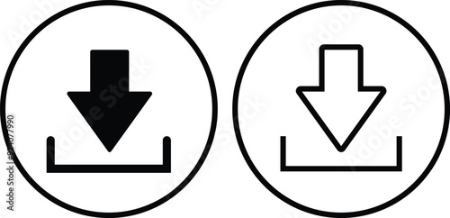 Download icons set. Black line and flat vector collection isolated on transparent background. Contains such icon as Website, Mobile, File, Folder, Cloud and more. Expanded Stroke. upload logo or mark