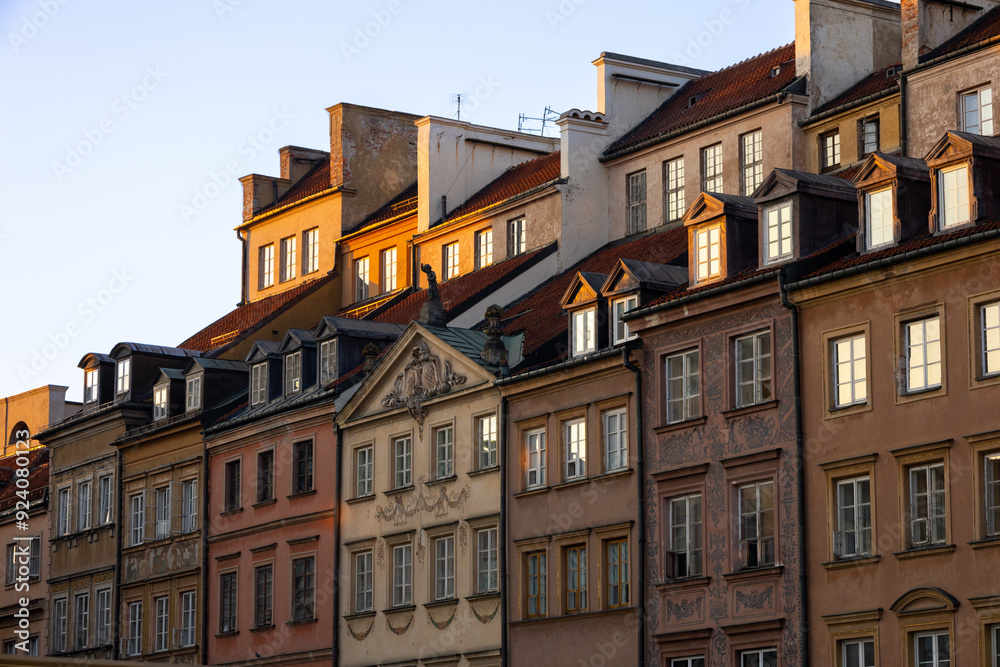 Fototapeta premium Warsaw, Poland, Europe, 5 August 2024: Churches, historical buildings and streets