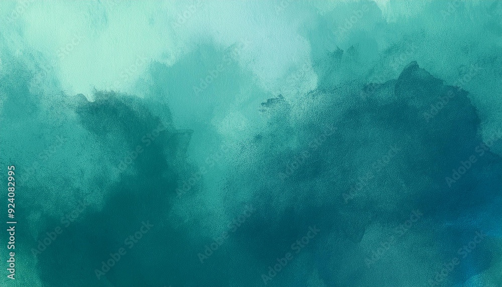 Obraz premium Abstract watercolor paint background by teal color blue and green background