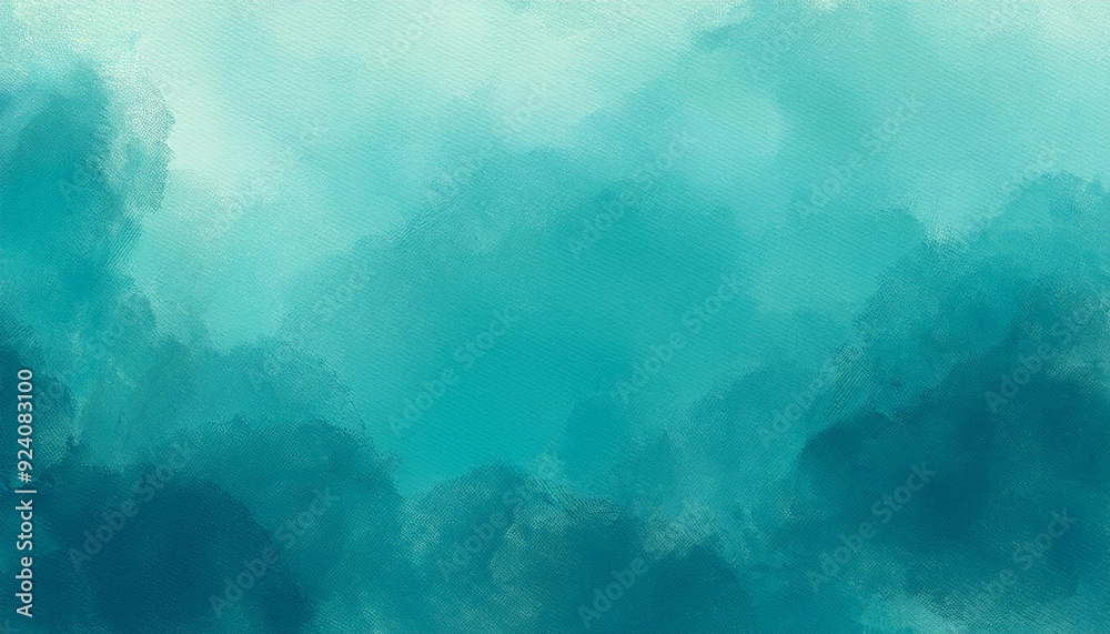 Fototapeta premium Abstract watercolor paint background by teal color blue and green background