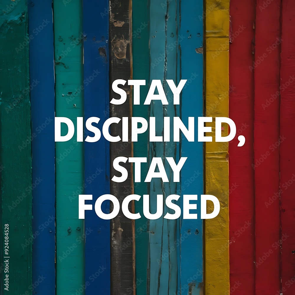 Stay disciplined, stay focused (T-shirt Design Motivational Quote, Illustartion,Typography,Banner,Poster) Stay disciplined, stay focused (T-shirt Design Motivational Quote, Illustartion,Typography,Banner,Poster)