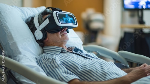 Virtual Reality Phobia Desensitization: VR programs helping patients desensitize to their phobias. photo