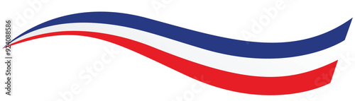 Made in France wavy colored  with the French tricolor