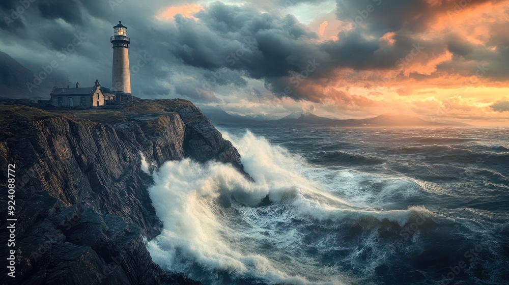 Lighthouse on a Stormy Coast Lighthouse on a Stormy Coast