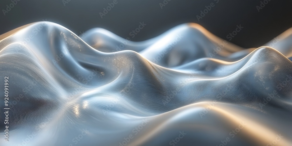 Obraz premium Dynamic Abstract Sequence of Geometric Waves, Capturing the Essence of Continuous Motion and Flow in a Minimalist Design