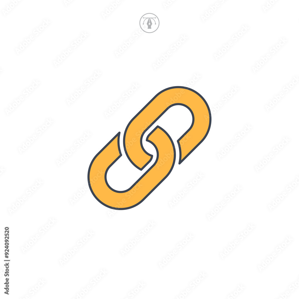 Link Chain icon symbol vector illustration isolated on white background Link Chain icon symbol vector illustration isolated on white background