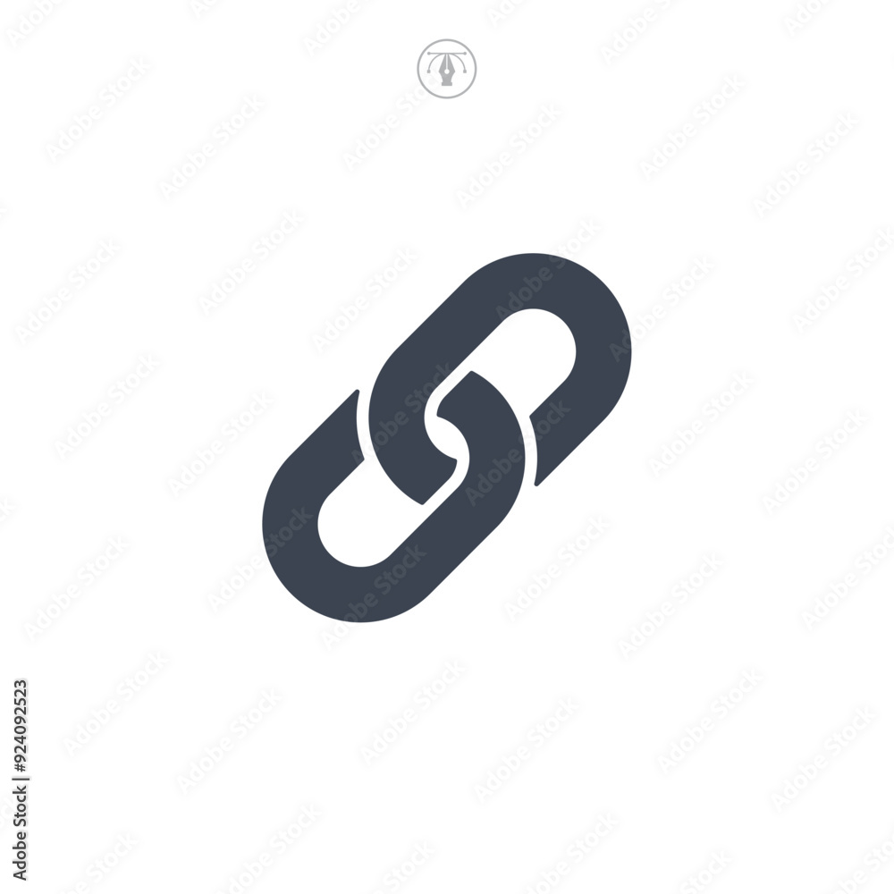 Link Chain icon symbol vector illustration isolated on white background Link Chain icon symbol vector illustration isolated on white background