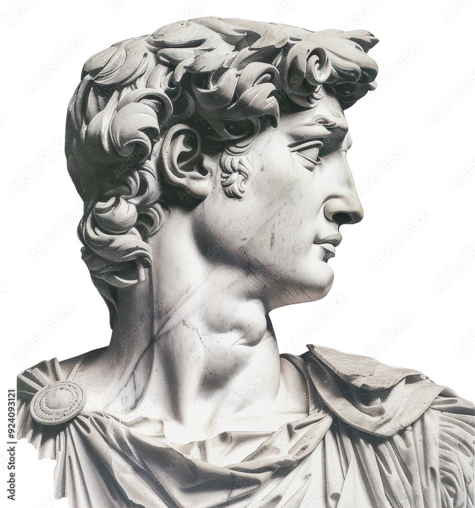 PNG Classical marble sculpture head