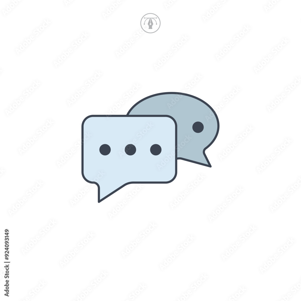 Speech Bubble icon symbol vector illustration isolated on white background Speech Bubble icon symbol vector illustration isolated on white background