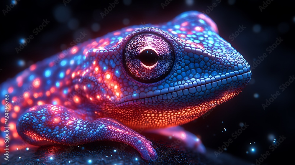 Chameleon with colorful neon retro wave background. synth wave frog. Illustrations design Chameleon with colorful neon retro wave background. synth wave frog. Illustrations design