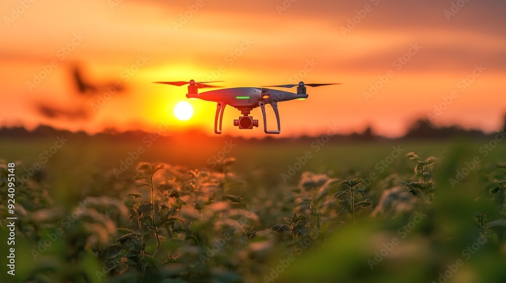 Smart Agriculture with Autonomous Drones: Drones performing tasks such as planting and monitoring crops. Smart Agriculture with Autonomous Drones: Drones performing tasks such as planting and monitoring crops.