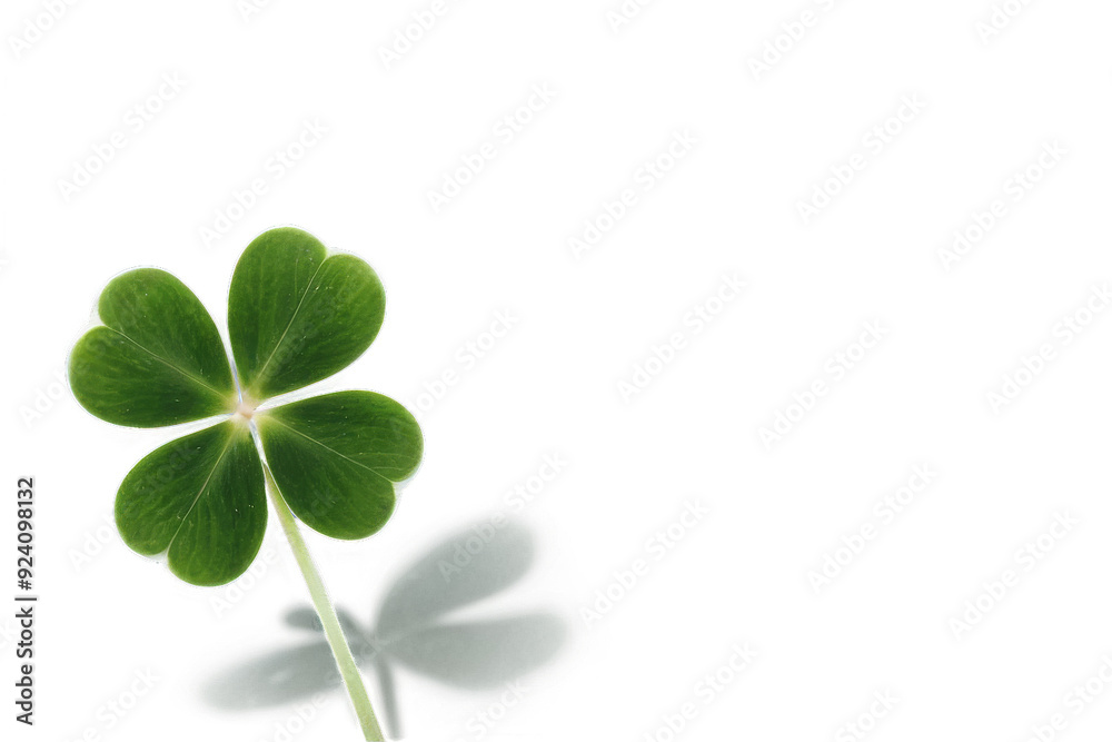 Clover isolated on white background, St. Patrick's Day symbol, full depth of field Clover isolated on white background, St. Patrick's Day symbol, full depth of field