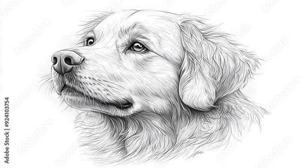 A monochrome portrait of a dog with a melancholic expression and a prominent nose A monochrome portrait of a dog with a melancholic expression and a prominent nose