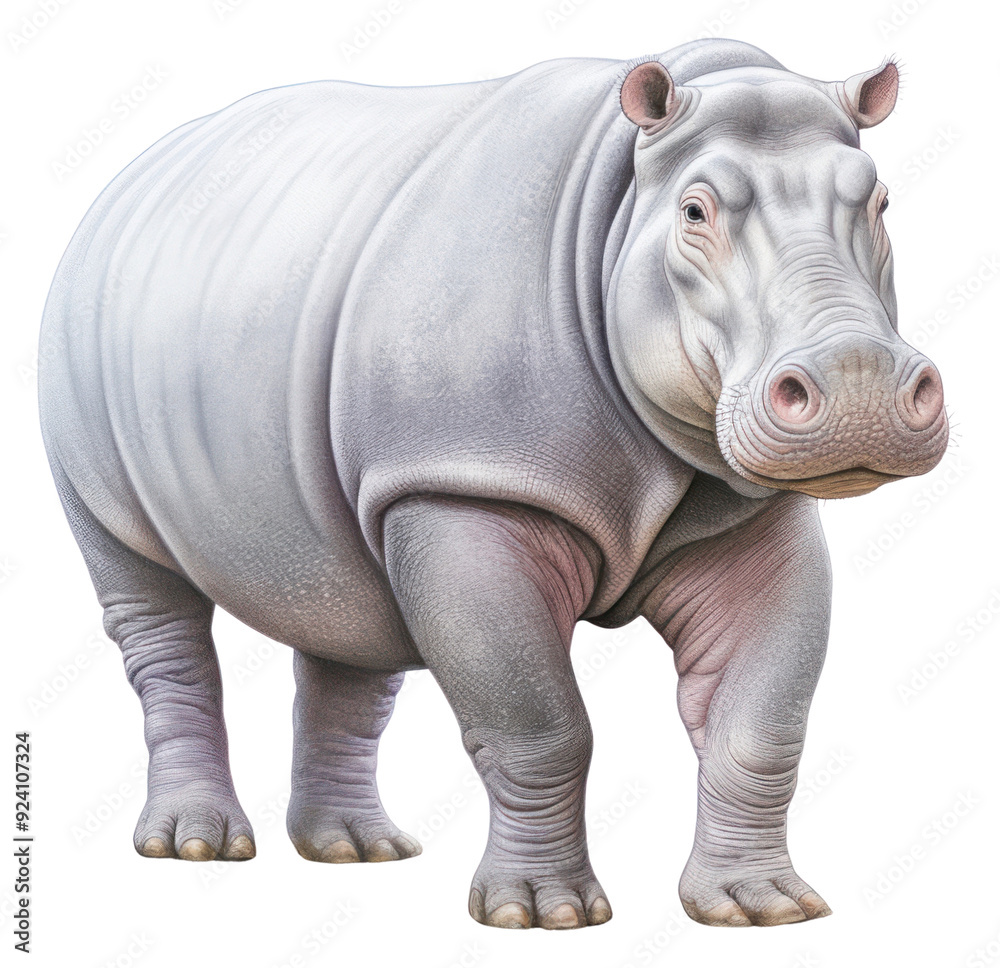 Fototapeta premium PNG Wildlife animal mammal hippopotamus.