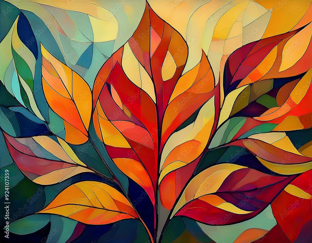 custom made wallpaper toronto digitalAutumn Leaf Print Pattern Repeated Single Leaf Design in Seasonal Colors