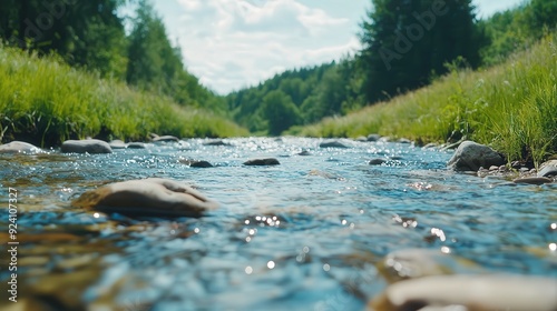 Revitalized polluted river with biomass-powered cleanup technology
