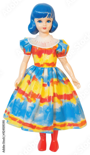 PNG Colorful vintage doll dress