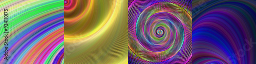 Abstract digital art background collection