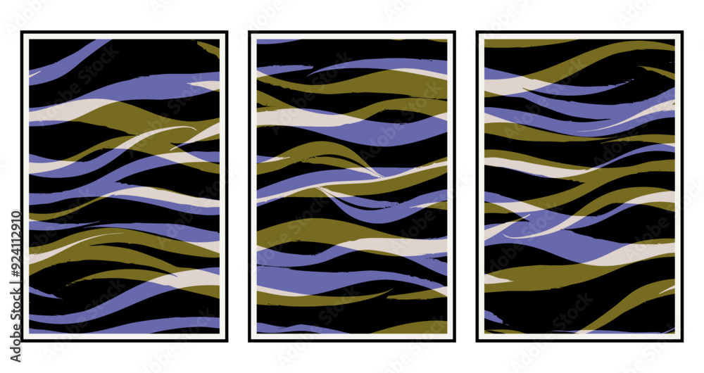 Set of 3 Abstract pattern. Illustration for printing on wall decorations. For use in graphics. Set of 3 Abstract pattern. Illustration for printing on wall decorations. For use in graphics.