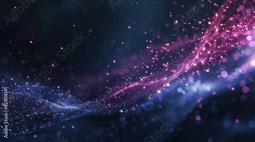 Abstract Dark Background with Purple Glimmering Light