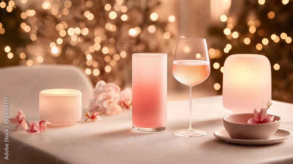A plate of food sits beside a vase of flowers, while glasses of wine are positioned atop the table A plate of food sits beside a vase of flowers, while glasses of wine are positioned atop the table